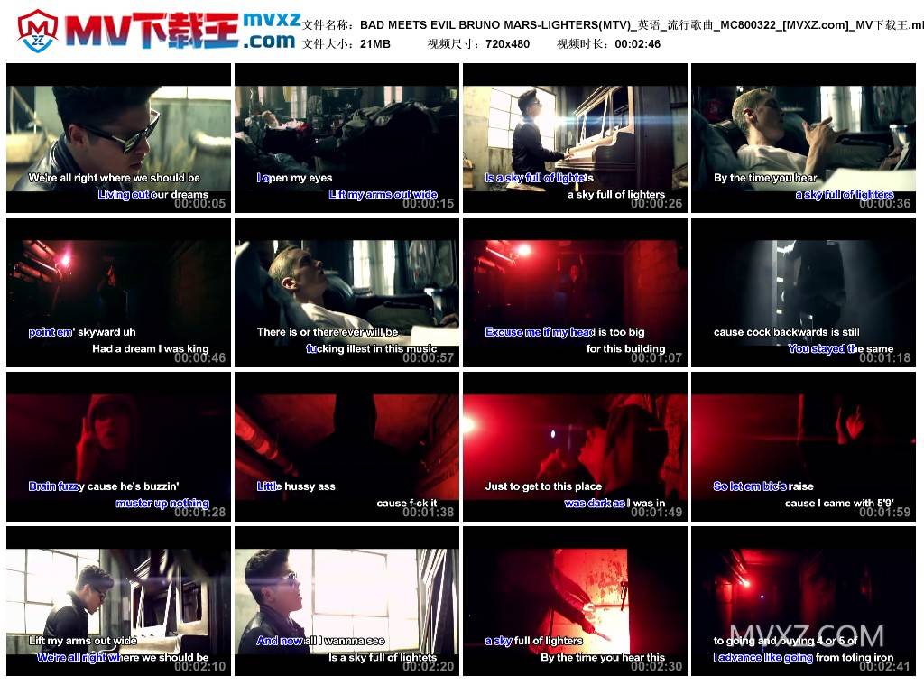 BAD MEETS EVIL BRUNO MARS-LIGHTERS(MTV)_英语_流行歌曲_MC800322